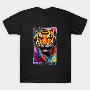 Tiger  Animal Discovery Adventure Nature Planet Earth Paint T-Shirt